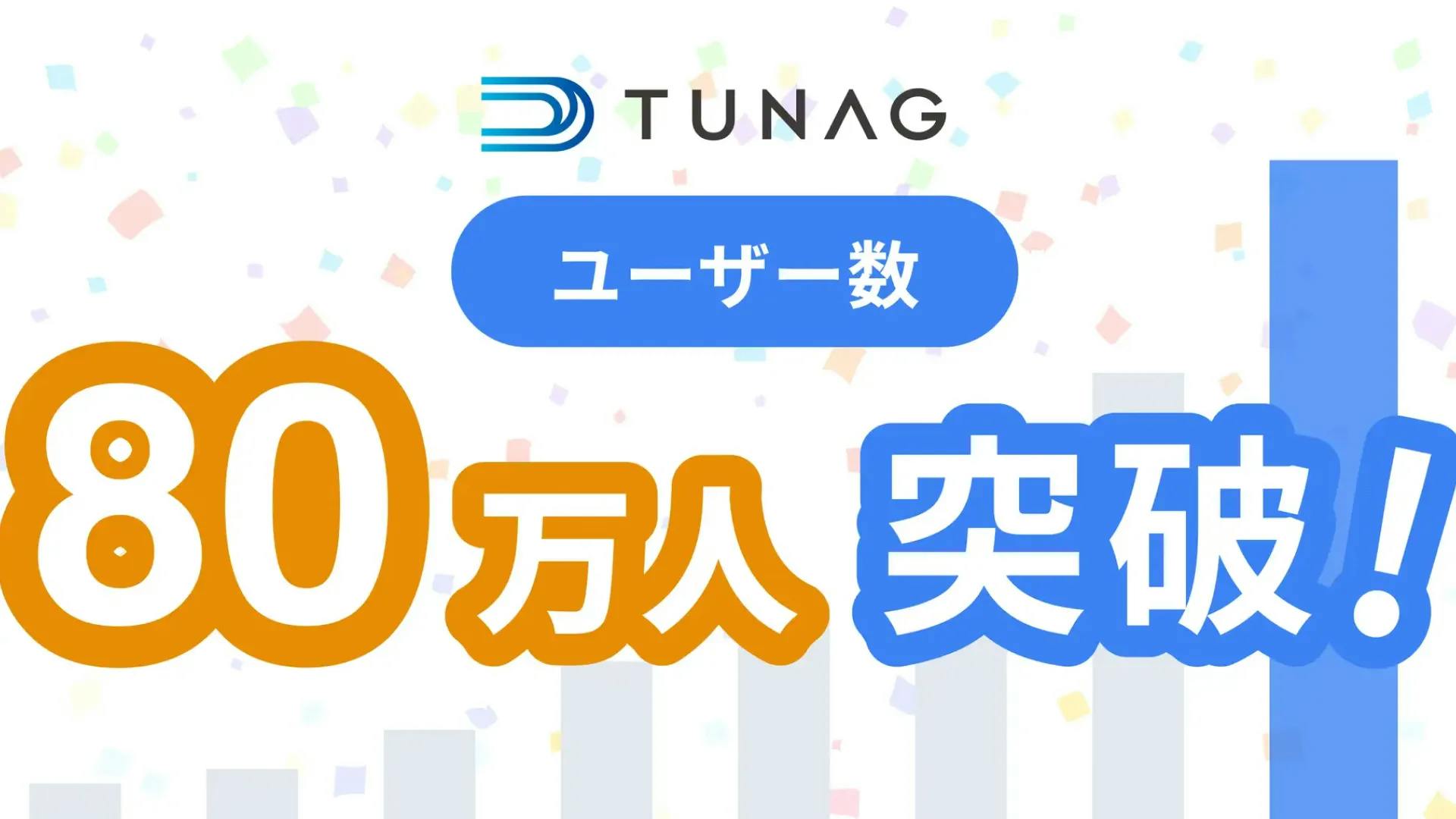 スマホひとつで現場組織のDXを実現する「TUNAG」、ユーザー数80万人突破！