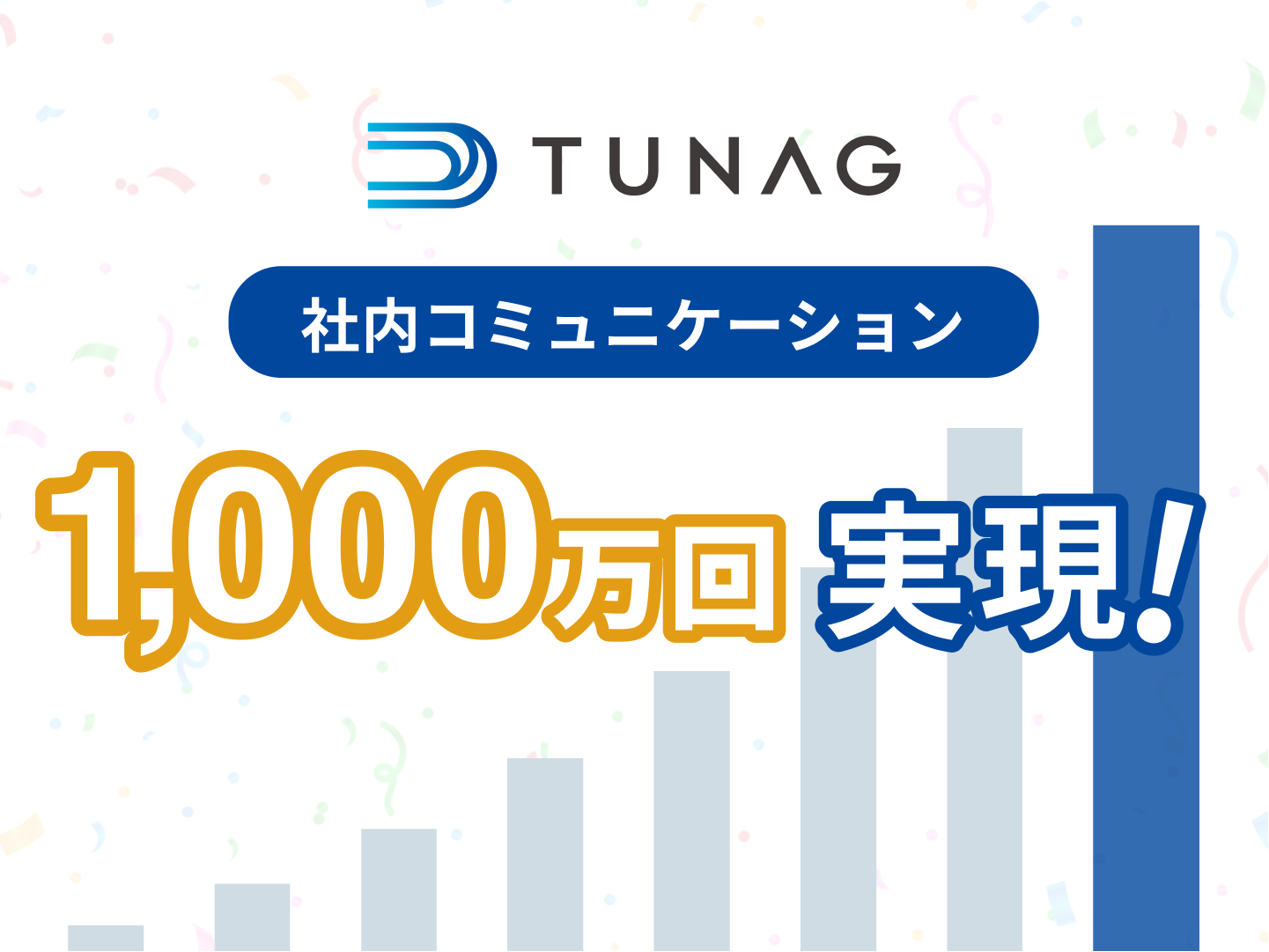 エンゲージメント向上を支援するTUNAG、1,000万回の社内コミュニケーションを実現！