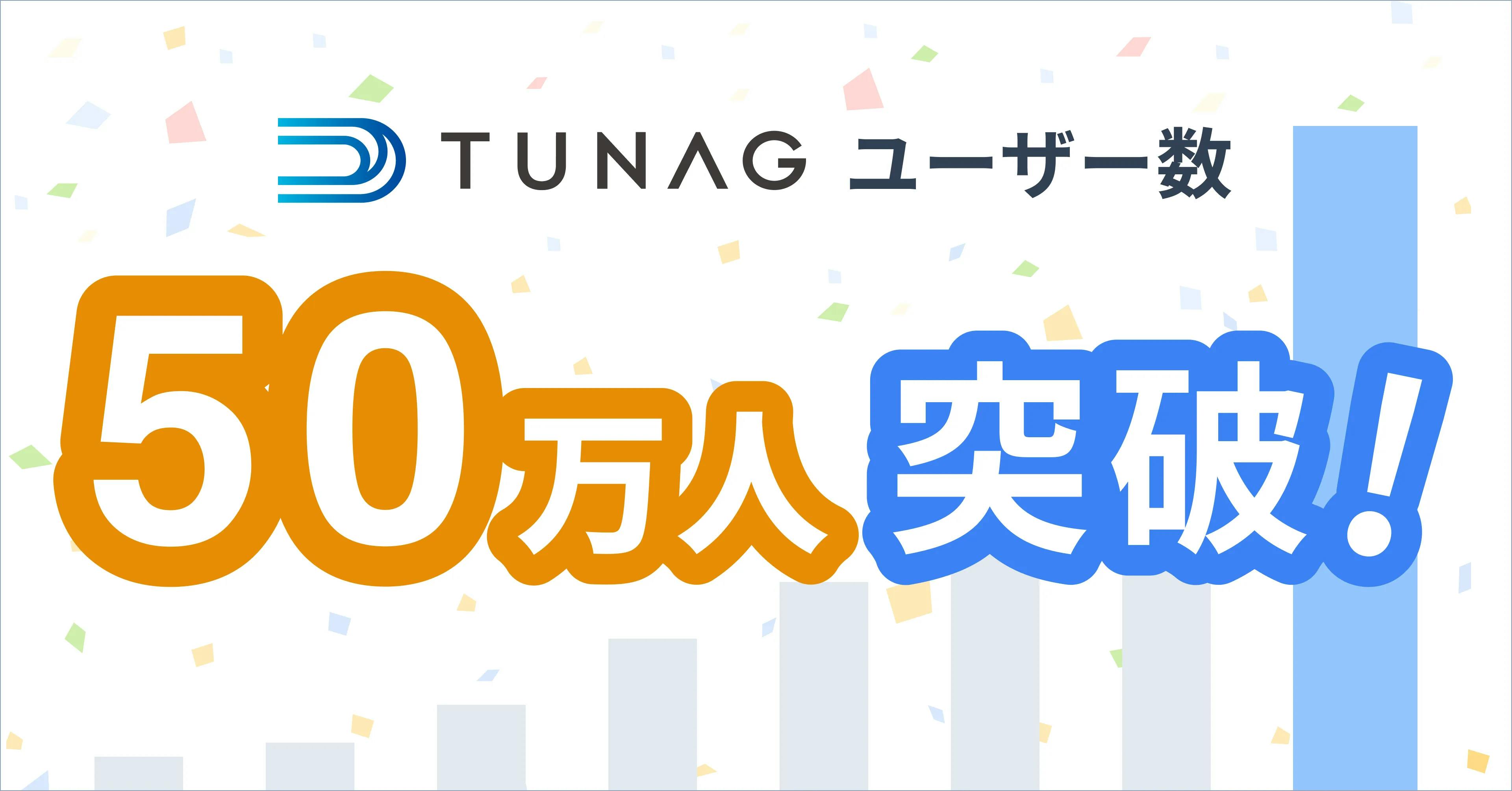 現場の業務DXからエンゲージメント向上まで実現する「TUNAG」、ユーザー数が50万人を突破しました！
